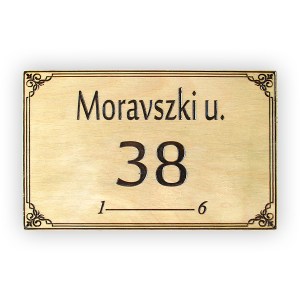 Házszámtáblák fából